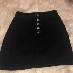 black denim skirt